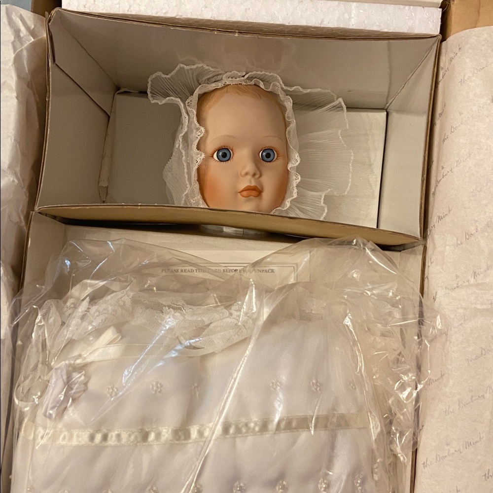 Danbury Mint Christening Doll NWT